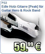 Sony Playstation 3 Edle Holz-Gitarre