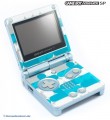 GBA/GameBoy Advance SP Konsole inkl. Netzteil #Skin Neo Blue (sehr guter Zustand) (gebraucht)