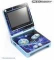 GBA/GameBoy Advance SP Konsole inkl. Netzteil #Skin Apocalypse Blue (sehr guter Zustand) (gebraucht)
