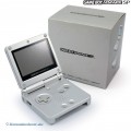 GBA/GameBoy Advance SP Konsole inkl. Netzteil #Silber (in besch�digter OVP) (gebraucht)