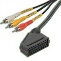 Specials - Kabel Adapter Scart-Kupplung zu 3xCinch (A/V) Stecker (NEU & OVP)