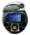 PSP - Retractable Power Handle & 4 Disc Case 2 in 1 (NEU & OVP)
