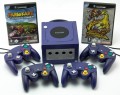 GameCube - Konsole #lila (inkl. Mario Kart + Smash Football, 4 Controller & Zubehör) (gebraucht)