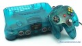 N64 - Konsole #Clear Blue (inkl. original Controller & Zubehör) (gebraucht)