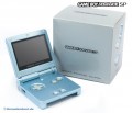 GameBoy Advance - Konsole GBA SP inkl. Netzteil #Arctic Blue (mit OVP) (gebraucht)