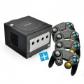 GameCube - Konsole #schwarz (inkl. 4 Controller & Zubehör) (gebraucht)