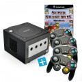 GameCube - Super Smash Bros. Melee Bundle (inkl. Konsole Black/Schwarz, 4 Controller & Zubeh�r)