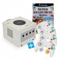 GameCube - Konsole #weiß (inkl. Super Smash Bros. Melee, 4 Controller & Zubehör) (gebraucht)