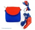 GameBoy Advance SP - Aufbewahrungstasche mit Kopfh�rern und Autoladeger�t #Blau/rot (GBT074) (gebraucht)