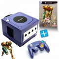 GameCube - Konsole lila + Metroid Prime 1 + Controller (gebraucht)