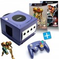 GameCube - Konsole lila + Metroid Prime 1+2 + Controller (gebraucht)