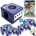 GameCube - Konsole lila + Bomberman Generations + 4 Controller (gebraucht)