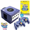 GameCube - Konsole lila + Wario Ware Mega Party Games + 2 Controller (gebraucht)