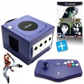 GameCube - Konsole lila + Soul Calibur II + Power Arcade Stick lila (gebraucht)