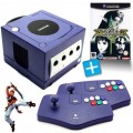 GameCube - Konsole lila + Soul Calibur II + 2 x Power Arcade Stick lila (gebraucht)