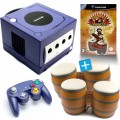 GameCube - Konsole lila + Donkey Konga + 2 Bongo Controller + Controller (gebraucht)