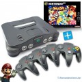 N64 - Konsole (inkl. Smash Brothers, 4 Controller & Zubehör) (gebraucht)