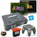N64 - Konsole (inkl. 2 Zelda Spiele, Controller, Exp. Pak & Zubehör) (gebraucht)