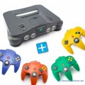 N64 - Konsole & 4 Controller gelb & gr�n & rot & blau (gebraucht)