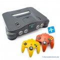 N64 - Konsole (inkl. 2 Controller #gelb #rot & Zubehör) (gebraucht)