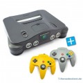 N64 - Konsole (inkl. 2 Controller #gelb #grau & Zubehör) (gebraucht)