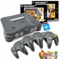 N64 - Konsole + Mario Party 1 + Mario Party 2 + 4 Controller (gebraucht)