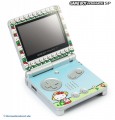GameBoy Advance - Konsole GBA SP inkl. Netzteil #silber Custom Design Hello Kitty (gebraucht)