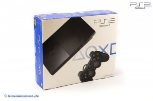 Playstation 2 - Konsole Slim 2G #schwarz (mit OVP) (gebraucht)