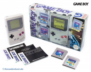 GameBoy - Konsole #Grau (mit OVP) (inkl. Schuber, Tetris & Super Mario Land) (gebraucht)