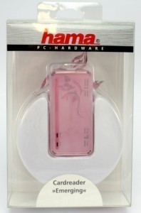 PC - Card Reader Emerging -pink- mit Muster (Hama) (NEU & OVP)