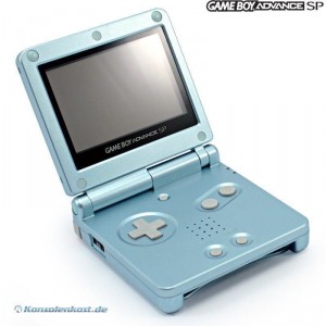 GBA/GameBoy Advance SP Konsole inkl. Netzteil #Arctic Blue (gebraucht)