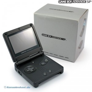 GBA/GameBoy Advance SP Konsole inkl. Netzteil #Schwarz (in OVP) (gebraucht)