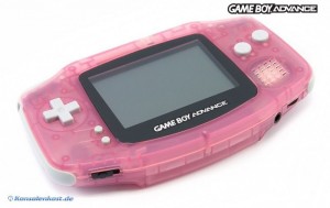 GameBoy Advance Konsole #Pink-transp. / Clear Red (wie NEU, mit neuem Display!) (gebraucht)