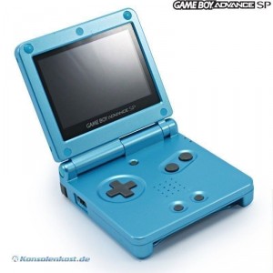 GBA/GameBoy Advance SP Konsole inkl. Netzteil #Surf Blue AGS-101 (gebraucht)