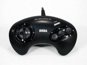 Mega Drive - Original Sega 3-Button-Controller No.1650 (2. Wahl / Starke Gebrauchsspuren) (gebraucht)