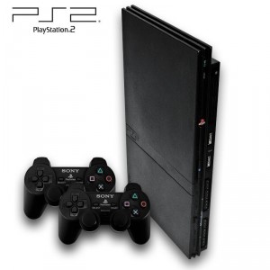Playstation 2 - Konsole Slim #schwarz (inkl. 2 Dual Shock Controller & Zubeh�r) (gebraucht)