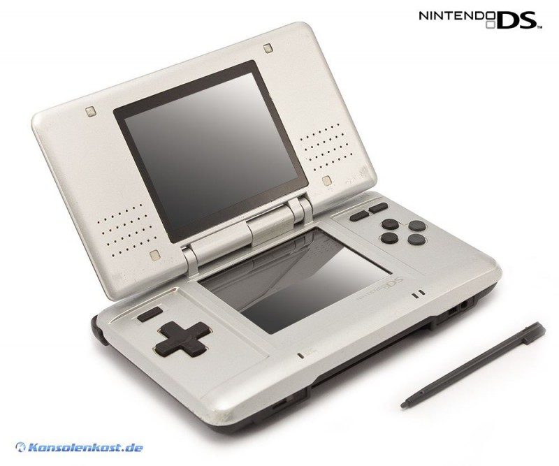 Nintendo-DS-Konsole-silber-inkl-Netzteil-wie-NEU-gebraucht