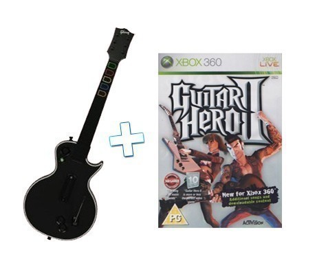 Xbox 360 - Guitar Hero II Bundle inkl. Les Paul Wireless Gitarre