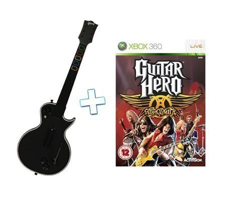 Xbox 360 - Guitar Hero: Aerosmith Bundle inkl. 1 Les Paul Wireless Gitarre