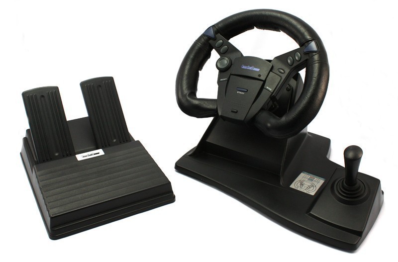 Saturn-Lenkrad-Pedale-Analog-Steering-Wheel-Logic-3-gebraucht