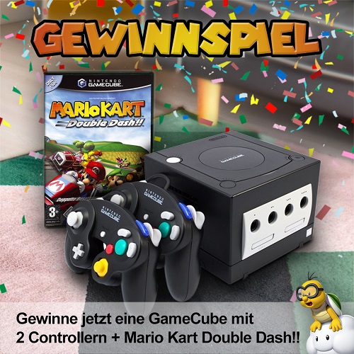 GameCube mit 2 Controllern und Mario Kart: Double Dash!!