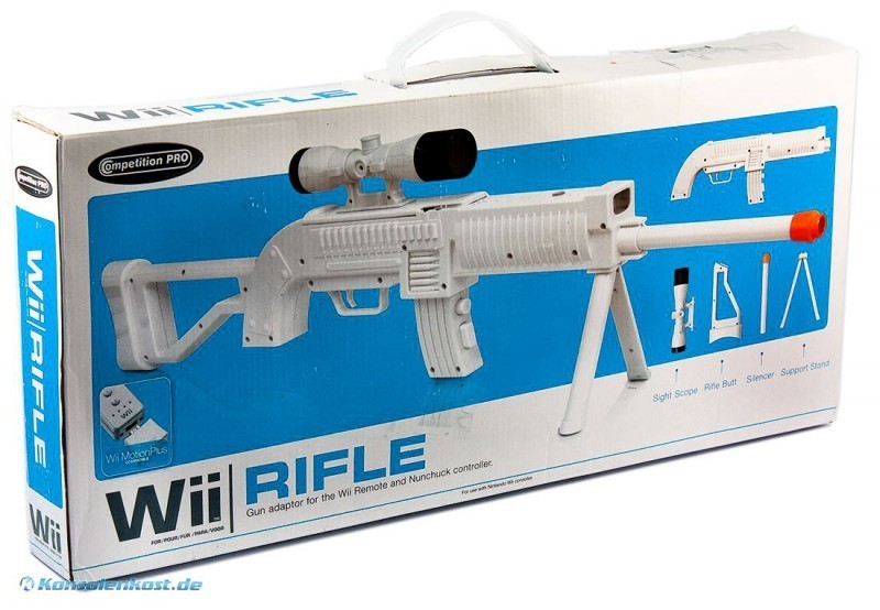Wii Controller Aufsatz Light Gun / Pistole / Phaser / Blaster